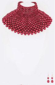 Pearl Collar Head Necklace Set - Multiple Colors Available Dazzled By B