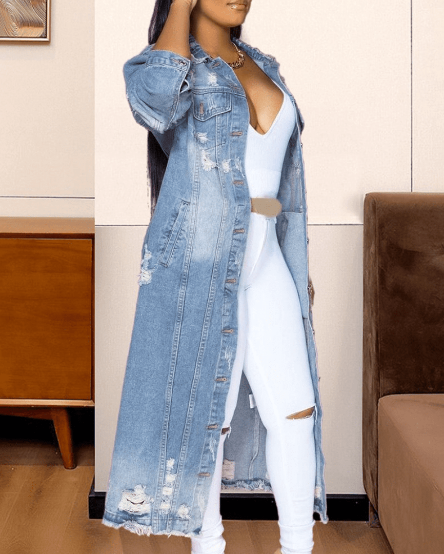Distressed Jacket - Denim Dazzled By B