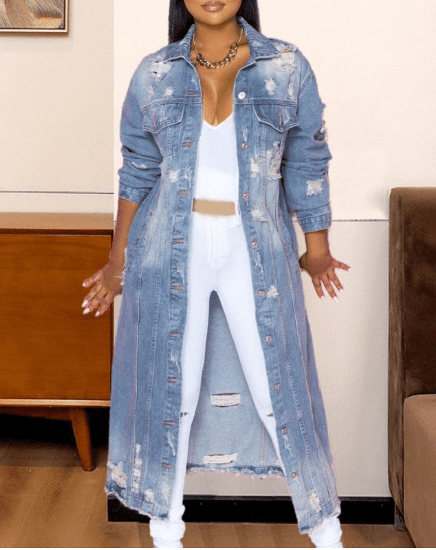 Distressed Jacket - Denim Dazzled By B