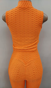 Capri Legging & Zipper Crop Top Set Dazzled By B