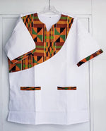 Load image into Gallery viewer, Kente Accent Tunic Shirt Dazzled By B
