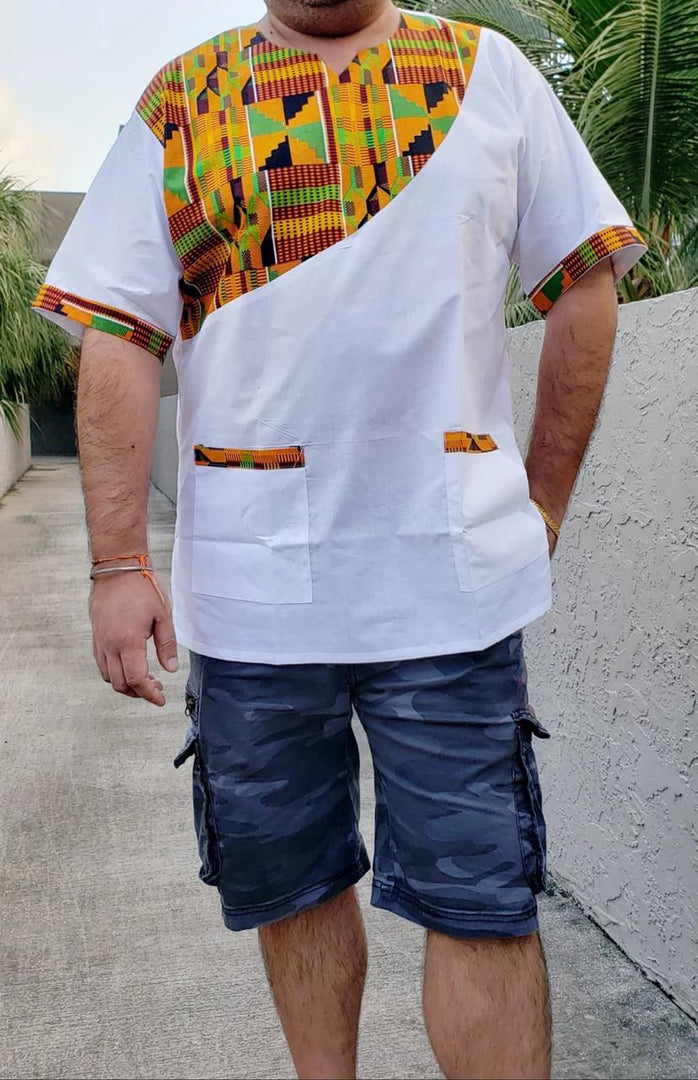 Kente Accent Tunic Shirt Dazzled By B