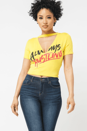Always Hustling Top - Yellow Dazzled By B