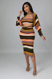 Daddy's Home Skirt Set Multi-Print Dazzled By B